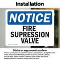 thumbnail image 3 of (2 Pack) Fire Suppression Valve OSHA Notice Sign 7 Inch X 5 Inch Vinyl Label Decal Sticker Weather Resistant, UV Protected for Workplace, Business, and Construction Site, Made in the, 3 of 7