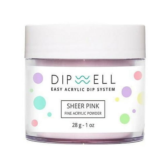 Nail DIP Powder, Pink & White, French Style, Dipping Acrylic For Any Kit or System by DipWell (Sheer Pink)
