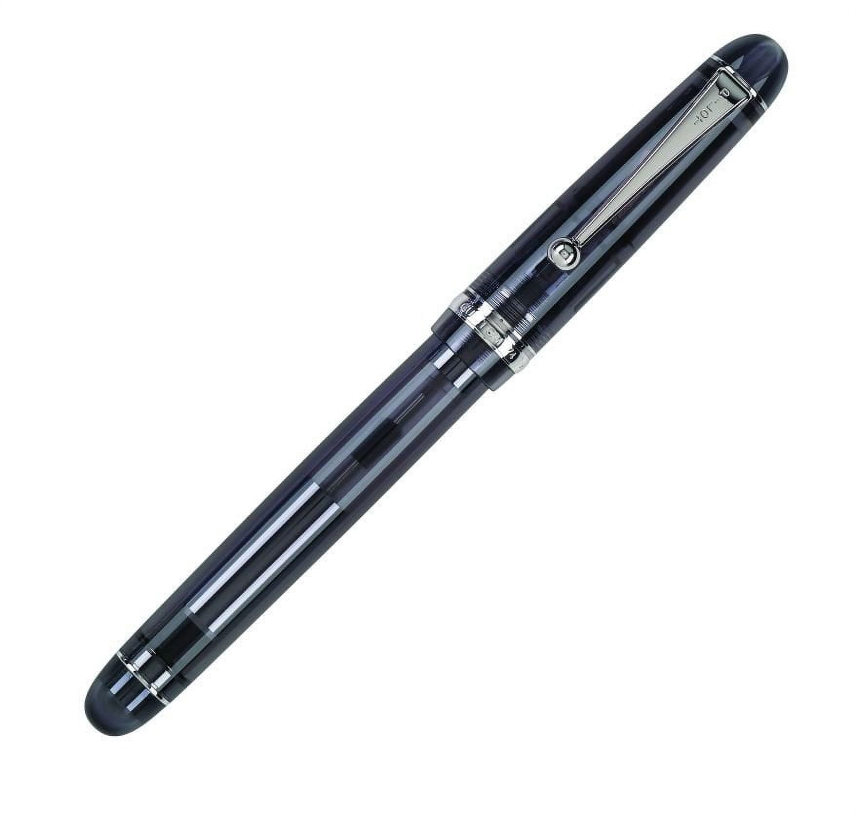 Pilot Custom 74 Fountain Pen - Smokey Black Silver Trim - Medium Point