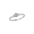 thumbnail image 1 of Diamond Princess 10kt White Gold Womens Round Diamond Cluster Stackable Band Ring 1/6 Cttw, 1 of 1