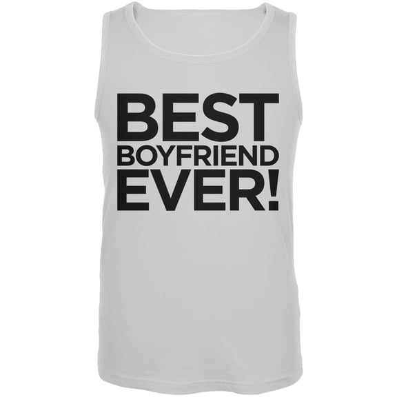 Valentine's Day - Best Boyfriend Ever White Mens Tank Top - 2X-Large