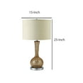 thumbnail image 4 of Florence Flask Shaped Table Lamp with Drum Shade Silver and Brown - Saltoro Sherpi, 4 of 4