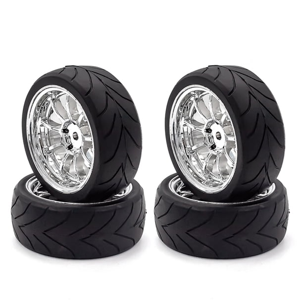 Neumático Remote Control Drift Tires Remote Control Racing Car Neumáticos 4pcs Reemplazos para 1/10 HSP94123 94122 D5 yokomo Remote Control Drift Car Abanopi Neumático
