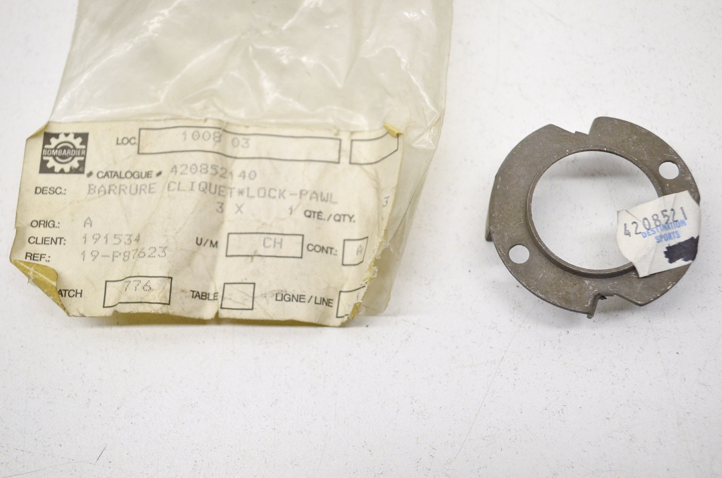 BRP, Can-Am, Sea-doo, Ski-Doo 420852140 Ski-Doo Lock Pawl QTY 1 by BRP, Can-Am, Sea-doo, Ski-Doo
