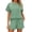Mint Green#9527, variant on BOOMNY Womens 2 Peice Workout Shorts Sets Solid Short Sleeve Tops Shorts Outfits for Women Summer Casual Matching Sets