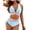 Light Blue, variant on Women Bikini Sets Push Up Swimsuits Tummy Control Bathing Suit Color Block 2 Piece High Waisted Drawstring Swim suits