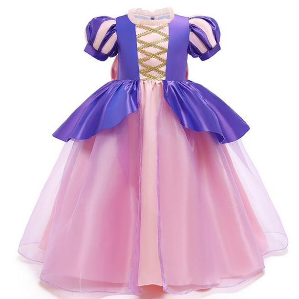 Vestido de princesa Rapunzel para niñas, disfraz de Princesa Sofía para niños de 2 a 8 años, vestido de fiesta de cumpleaños y Carnaval Fivean unisex