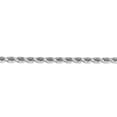 thumbnail image 3 of 14k White Gold 5mm Solid Diamond Cut Rope Chain w/ Lobster Clasp 22", 3 of 5