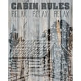 thumbnail image 2 of Kimberly, Allen 12x14 White Modern Wood Framed Museum Art Print Titled - Cabin Rules 1, 2 of 4