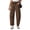 Coffee Black LDCY801, variant on PINKSIR Women's Barrel Sweatpants High Waisted Wide Leg Lounge Pants with Drawstring and Pockets Baggy Casual Sweat Pants