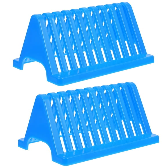 Étendoir à Microscope en Plastique Bleu Ciel pour Étudiants à l'École 2 Pcs 6.5x4.3x3.1in