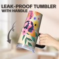 thumbnail image 5 of Butterfly 20oz Stainless Steel Tumbler with Handle and Straw – Insulated Travel Cup with Sliding Lid, 360° Full Wrap Printed Mug for Home, Outdoor & Sports Use, Spring, 5 of 6