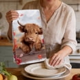 thumbnail image 5 of DefiDgd 2pcs 24x16inch Highland Cattle Kitchen Towels,Absorbent Dish Towels,Farmhouse Hand Towel for Kitchen Bathroom Decor Housewarming Gift(I), 5 of 6