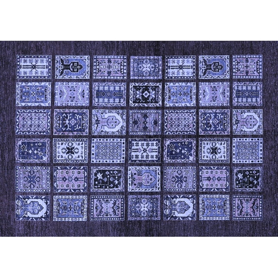 Ahgly Company Indoor Rectangle Southwestern Blue Country Area Rugs, 4' x 6'
