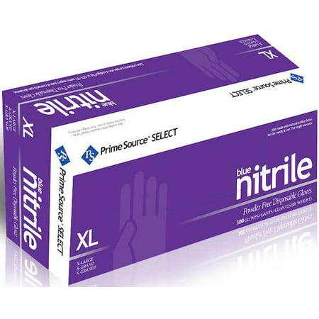 

Prime Source Select Blue Powder Free Extra Large Nitrile Gloves -- 1000 per case.