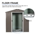 thumbnail image 6 of Seizeen 8' x 4' Outdoor Metal Storage Shed, Garden Tools Shed with Pad-lockable Sliding Doors, Patio Storage Shed for Gardening Tools, Trash Can, Lawn Mower, Bike, Gray, 6 of 8