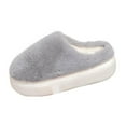 thumbnail image 2 of SKIYLEVZ Women's Winter Fuzzy Slippers House Slippers with Comfortable Soft Arch Fleece Lined Slipper Cozy Flat Platform Room Slippers Non-Slide Winter Slipper, 2 of 8