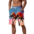 thumbnail image 3 of XINPING Men Beach Shorts Retro Athletic Funny/novelty Print Quick-Dry Patriotic Swimming Trunks with Pockets Anti-Chafe Summer Swimwear, 3 of 6