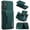 Green, variant on Detachable Back Cover For Samsung Galaxy A15 A35 A55 Wallet Case with Card Holder Magnetic For Samsung Galaxy A15 A35 A55 Leather Phone Cases