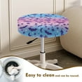 thumbnail image 3 of SEANATIVE Halloween Colorful Bats Round Bar Stool Seat Covers 2 PCS Round Saddle Seat Covers Soft Stool Cushion Slipcover Size S 12"-14" Round Stool Covers, 3 of 7