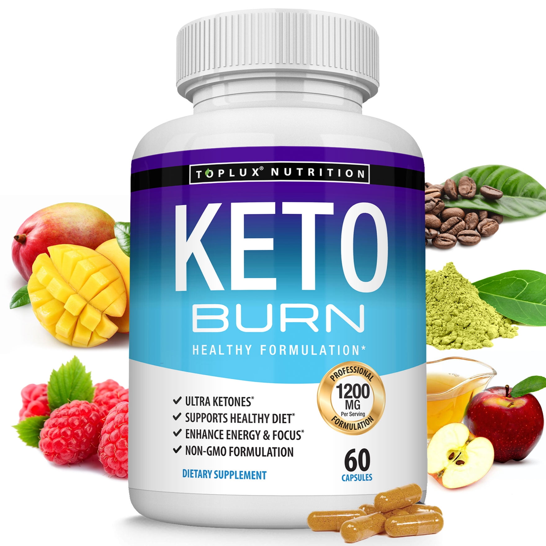 Toplux Keto Detox, 1532mg, Dietary Supplement for Digestive