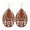 Brown, variant on Morocco Teardrop Wood Statement Earrings Ethnic Solid Floral Wooden Jewelry Gift