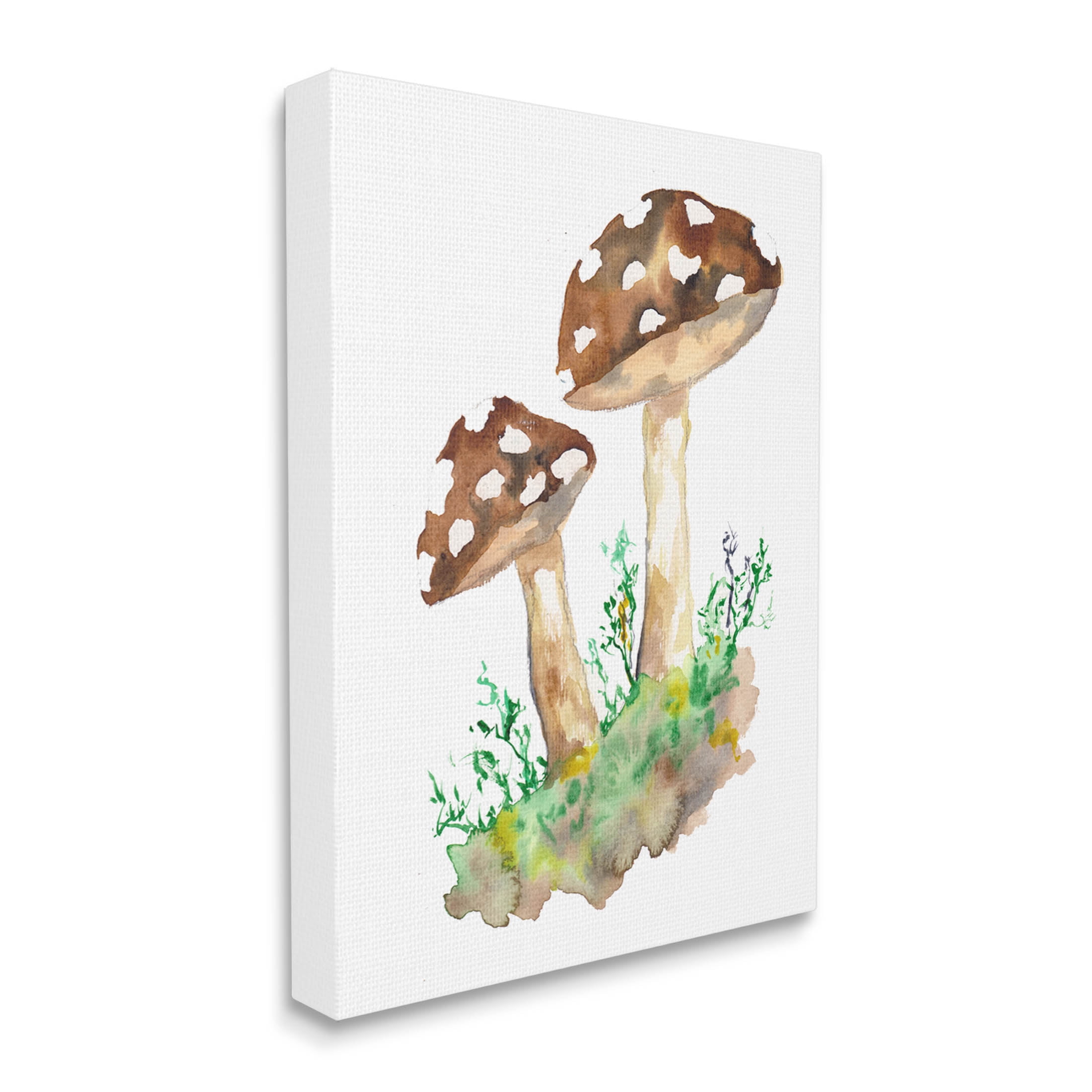 Spotted Mushroom Forest Plant Botanical & Floral Graphic Art Gallery Wrapped Canvas Print Wall Art