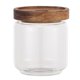 thumbnail image 1 of 500ML Wooden Lid Candy Jar High Borosilicate Transparent Glass Storage Tank Portable Food Grain Container (9x10.5cm Bottle with or without LOGO for Ra, 1 of 3