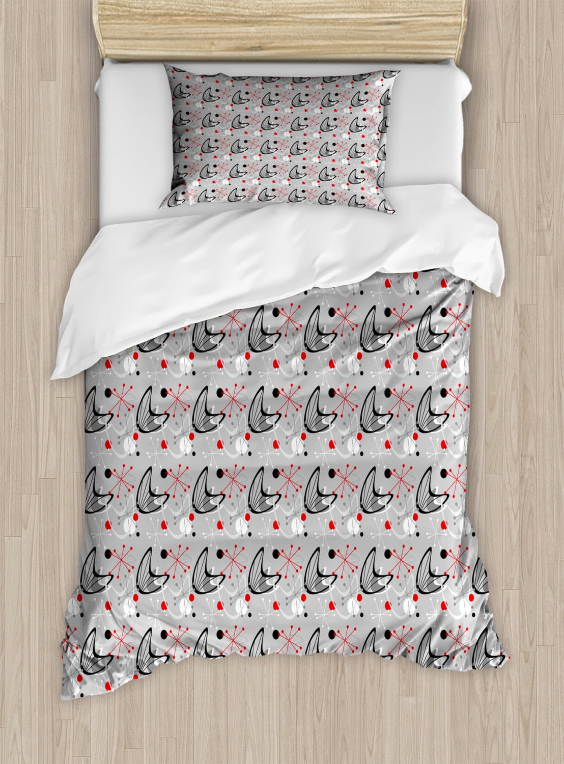 Mid Century Duvet Cover Set Scientific Inspirations In Fifties