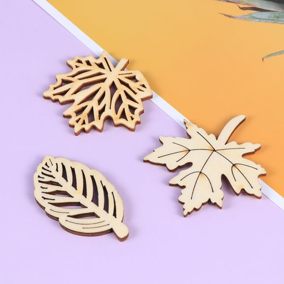 Raindrops 20 Pcs Party Fall Decor Painted Wood Chips DIY Craft