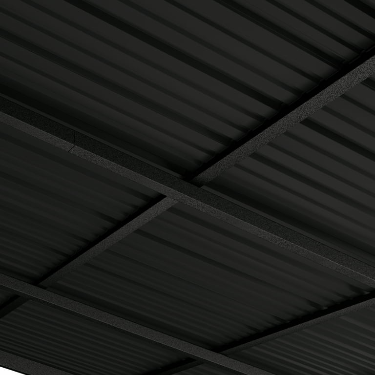 VEIKOUS 12' x 20' Hardtop Gazebo, Outdoor Wall-Mounted Lean-To