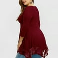 thumbnail image 5 of Ketyyh-chn99 Women Blouse Long Sleeve Button Down Casual Tops Red,5XL, 5 of 5