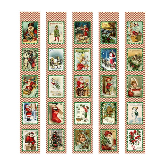 Navidad Santa Claus Scrapbooking Washi PegatinaNavidad Washi Mobile Stickers Santa Claus Calcomanía Linda Navidad Fiesta Etiqueta Festival Planificador Scrapbooking DIY Crafts Suministros Santa Claus Irene Inevent HA010214-08