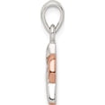 thumbnail image 3 of Sterling Silver Trinty Knot And Rose Tone Heart Pendant (15.45 X 12.35) Made In India qc9558, 3 of 6
