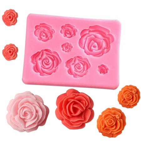 

3D Silicone Mold Cake Decorating Tools Rose Flowers Mould for Soap Candy Chocolate Ice