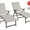 Beige, variant on Kozyard Cozy Aluminum Reclining Lounge Chair - Foldable Outdoor Chaise Lounge with Drink Holder, Weather Free, Adjustable - Assemble-Free (1 Pack, Gray)