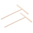 thumbnail image 1 of 2 pcs Wood Crepe Pancake Batter Spreader Dough Distributor Wooden Kitchen Utensil Pan or Skillet, 1 of 3