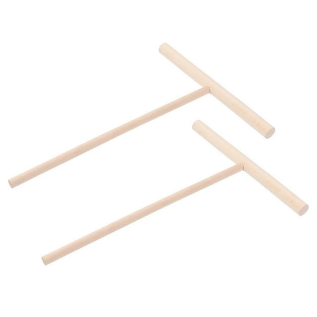 2 pcs Wood Crepe Pancake Batter Spreader Dough Distributor Wooden Kitchen Utensil Pan or Skillet