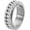 silver, variant on Stainless Steel Cuban Link Spinner Ring for Men Rotating Fidget Band Wedding Band Men's Jewelry Gift for Husband Boyfriend