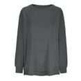 thumbnail image 3 of Ichuanyi liquidación de moda femenina camiseta suelta manga de mangas largas blusa redonda tops casuales sudaderas ICHUANYI WER202308243256, 3 of 5