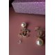 thumbnail image 2 of Fashion Earrings Jewelry Pearl Detailed Cc Earrings, 2 of 4