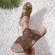 thumbnail image 5 of Bmisegm Southeast Asia Slippers Women 2024 Summer Fashion Travel Leisure Flat Rhinestone Sandals Slippers Sandals Women Summer Brown 8.5, 5 of 8