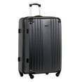 Jetstream 28inch Hardside Rolling Spinner Checked Luggage, Charcoal