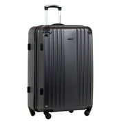 Jetstream 28-inch Hardside Rolling Spinner Checked Luggage, Charcoal