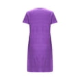thumbnail image 6 of yillto Women's Nightgowns Short Sleeve Sleepwear Pajamas Sleepshirt Pleated Nightshirt with Pockets, 6 of 7