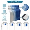 thumbnail image 6 of Ombre Blue Waves Table Runner - 90 Inch Long Abstract Art Gradient Modern Cotton and Linen Blended Dress Scarves Farmhouse Table Runner for Kitchen Dining, Coffee Table, 13" x 90", 6 of 8