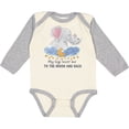 thumbnail image 3 of Inktastic My Gigi Loves Me to the Moon and Back Elephant Family Boys or Girls Long Sleeve Baby Bodysuit, 3 of 5