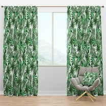 Designart 'Tropical Foliage Mood VIII' Tropical Blackout Curtain Panel