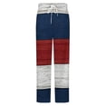 thumbnail image 5 of Vintage Farm Barn Red, Blue And White Winter Female Pants Flannel High Waist Women Pants Lady Warm Straight Leg Plush Trousers, 5 of 7