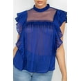 thumbnail image 4 of Short Sleeve Ruffle Shadow Top, 4 of 5